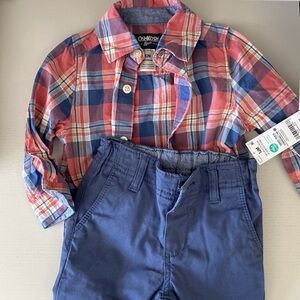 Ish Josh button down onesie and pants
